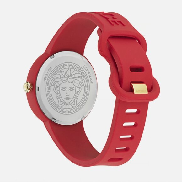 Versace Womens Red 39mm Strap Fashion Watch main image 4